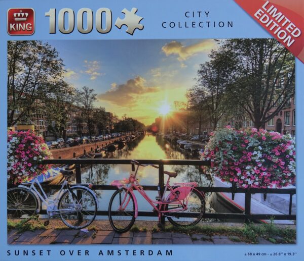 sunset over Amsterdam