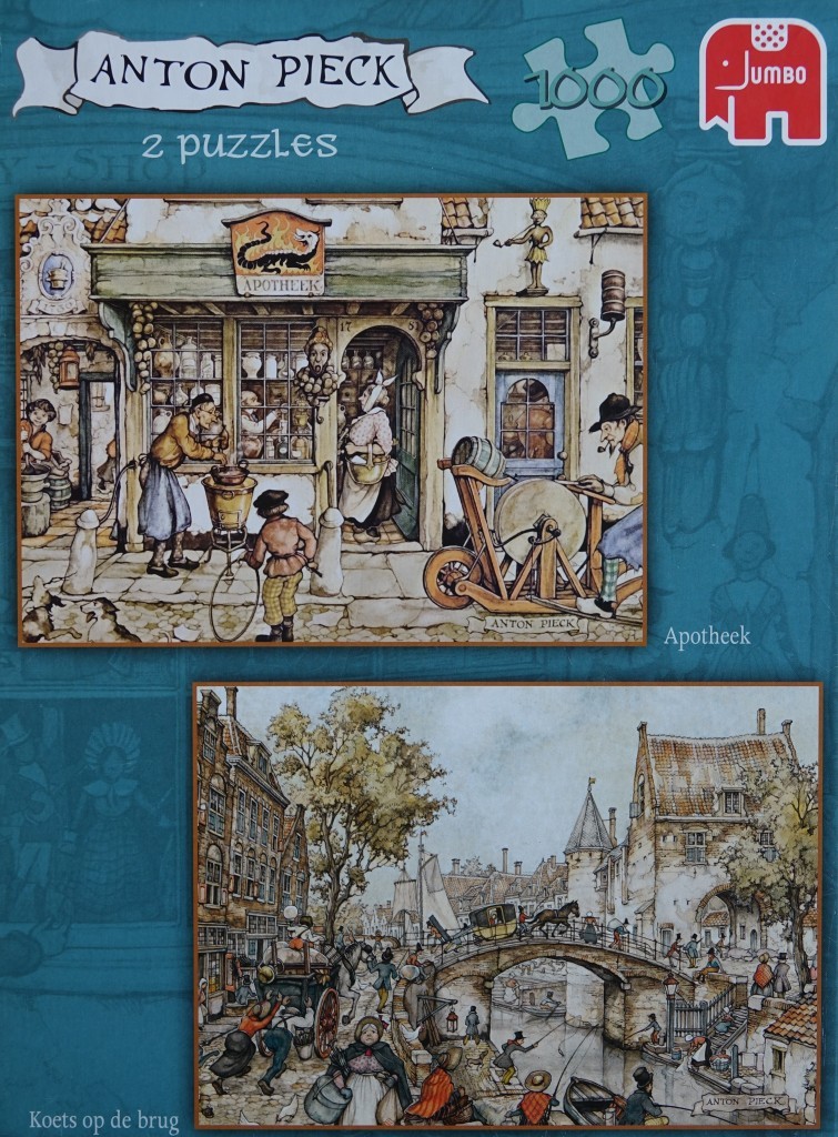 A. Pieck 2x 1000: Koets op de Brug, Apotheek (1 nog nieuw)