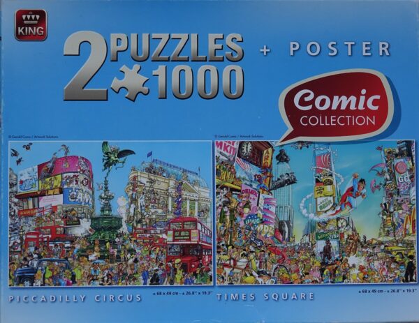 Times Square en Piccadilly circus (2x 1000)