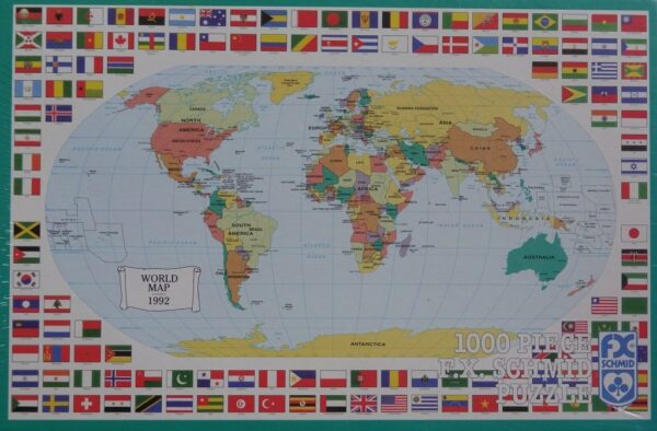 Wereldkaart 1992 (nieuw in cellofaan)