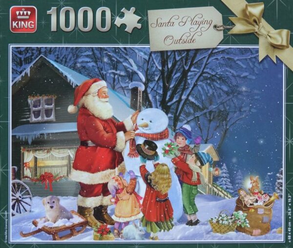 Santa Playing Outside