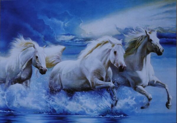 Drie witte paarden (nieuw zonder doos)