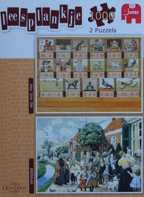 2x1000 Aap, noot, mies en Vertelplaat