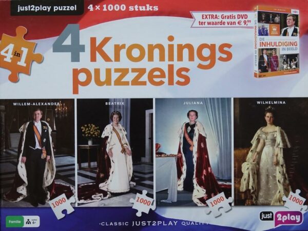 Kroningspuzzels: 4x1000 (3 nieuw)