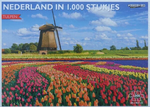 Nederland in 1000 stukjes: Tulpen (nieuw in cellofaan)