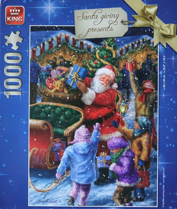 Santa giving presents
