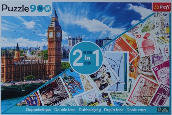 Londen/Postzegels (dubbelzijdige puzzel)