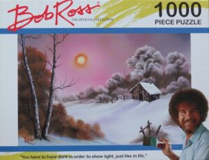 Bob Ross: Sneeuwlandschap (nieuw met originele plakkers)